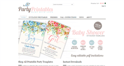 Desktop Screenshot of party-printables.com